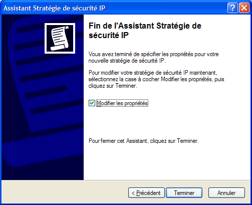 MMC - La gestion de la stratgie de scurit IP pour l'ordinateur local